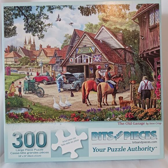 Bits and Pieces "The Old Garage" 300 Piece Puzzle by Steve Crisp - Picture 1 of 2
